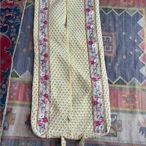 Floral Yellow Quilted Garment Bag Vera Bradley